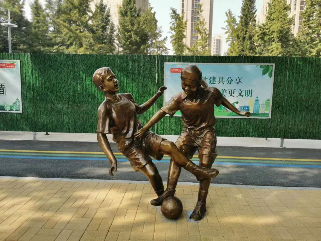 玻璃钢仿铜童真童趣人物雕塑 (7)