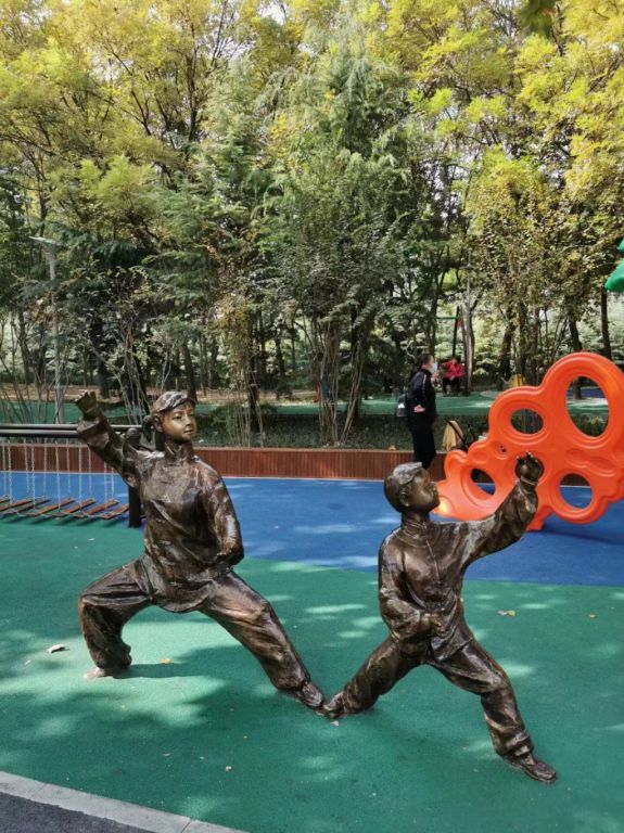 玻璃钢仿铜童真童趣人物雕塑 (5)