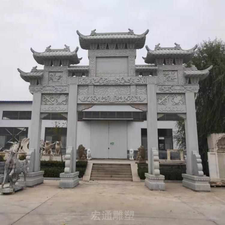 三门石牌坊雕塑