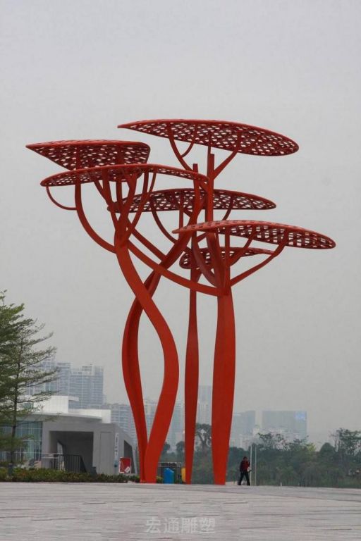 不锈钢镂空树景观雕塑