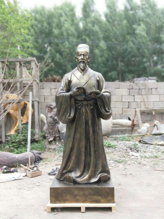 看书李时珍人物铜雕