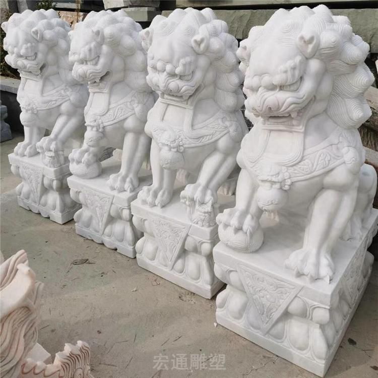 西洋狮石雕广场动物