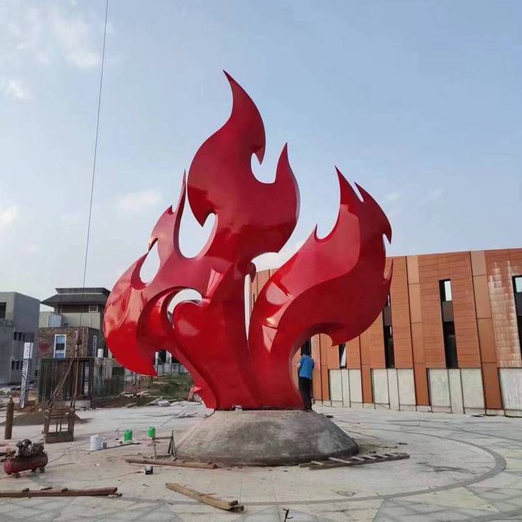 景区不锈钢抽象标志雕塑