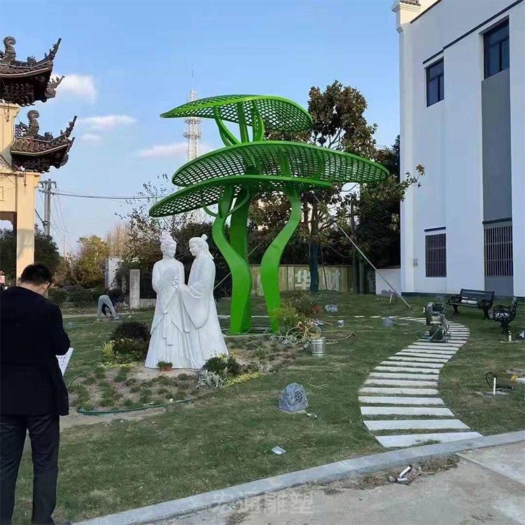 不锈钢创意树景观雕塑