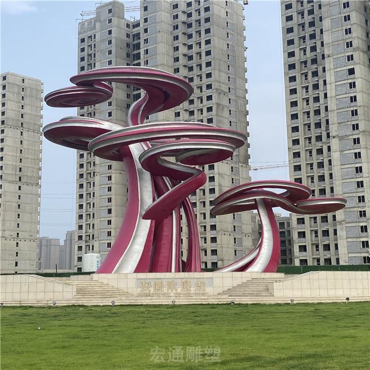 不锈钢大树景观标志雕塑