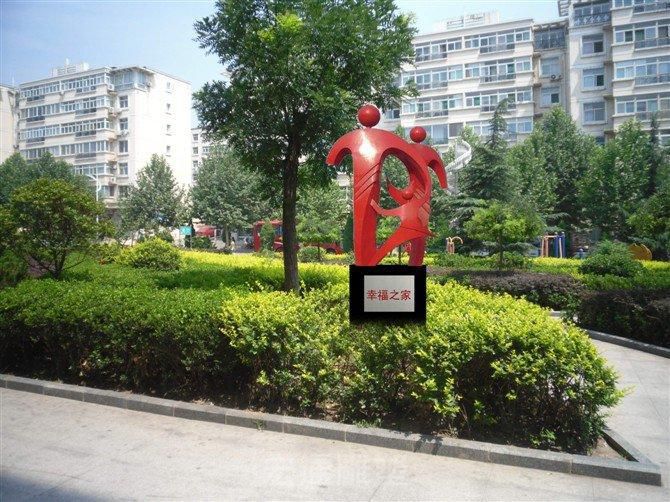彩绘抽象人物不锈钢雕塑