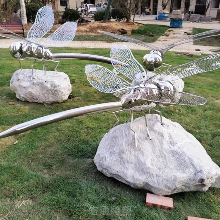 镂空蜻蜓商场不锈钢雕塑