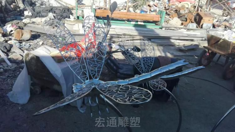 镂空蜻蜓庭院不锈钢雕塑