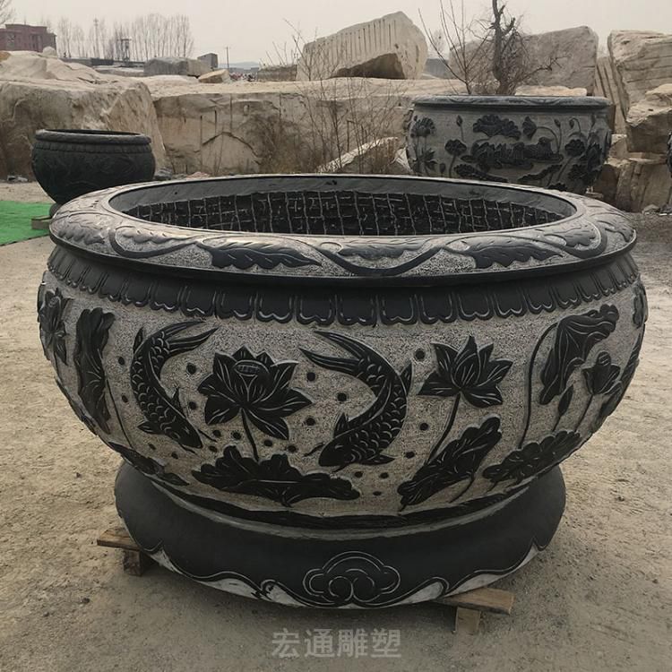 大理石花盆景观雕塑