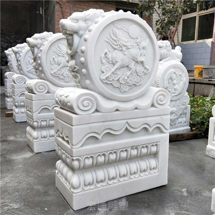 仿古抱鼓石雕 石门墩
