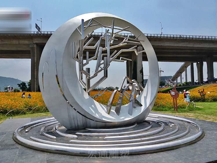 抽象树枝不锈钢景观雕塑