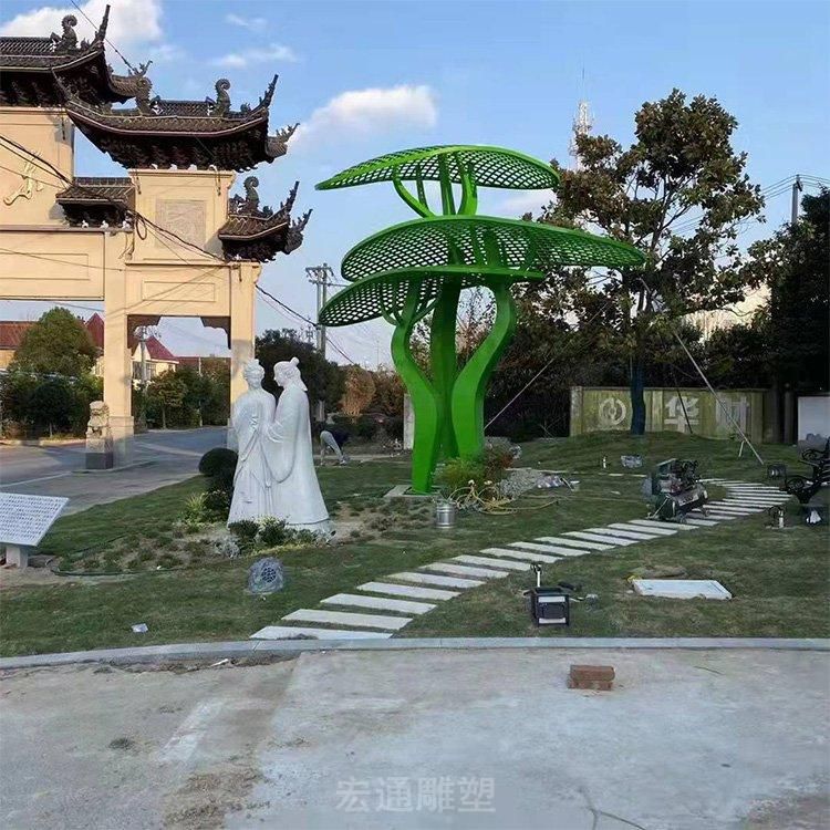 镂空不锈钢创意树雕塑