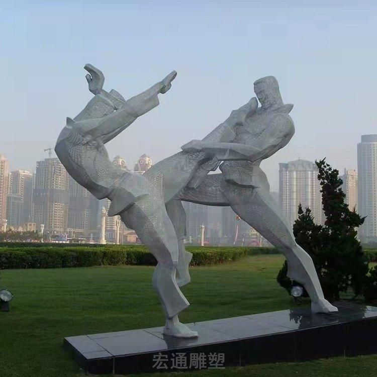 不锈钢公园人物景观雕塑