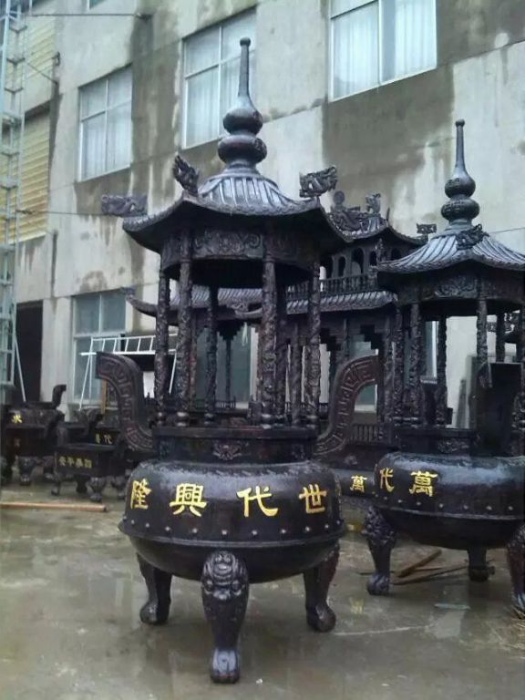 招财进宝香炉铜雕