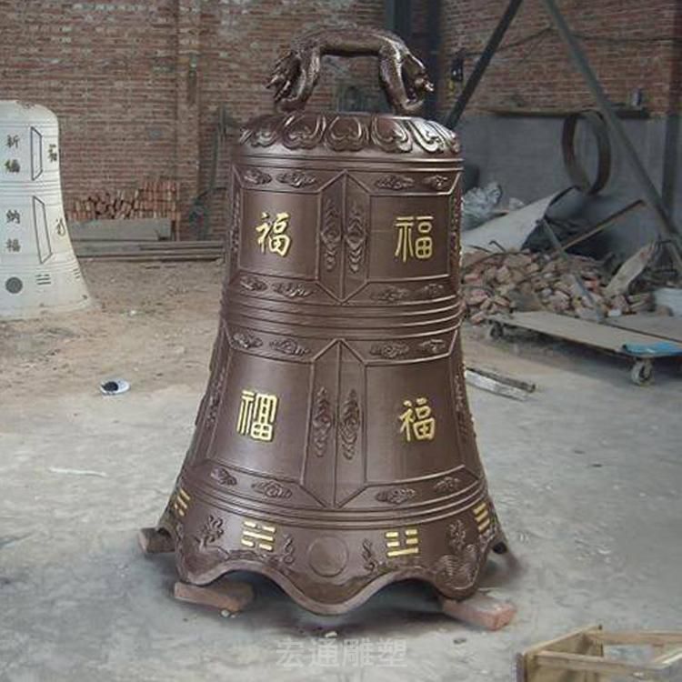 寺庙铜钟景观铜雕