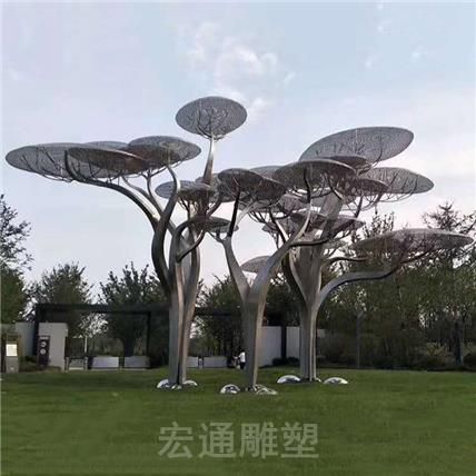 不锈钢抽象树景观雕塑