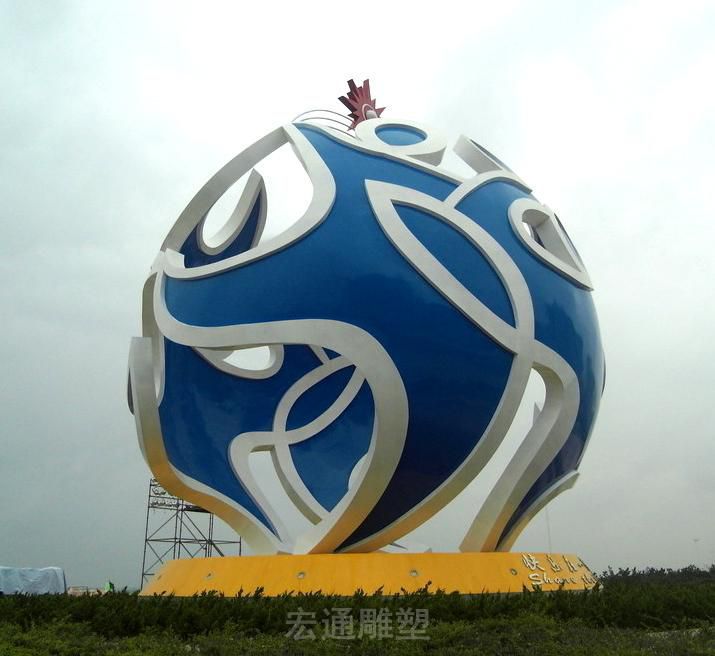 镂空不锈钢标志城市雕塑