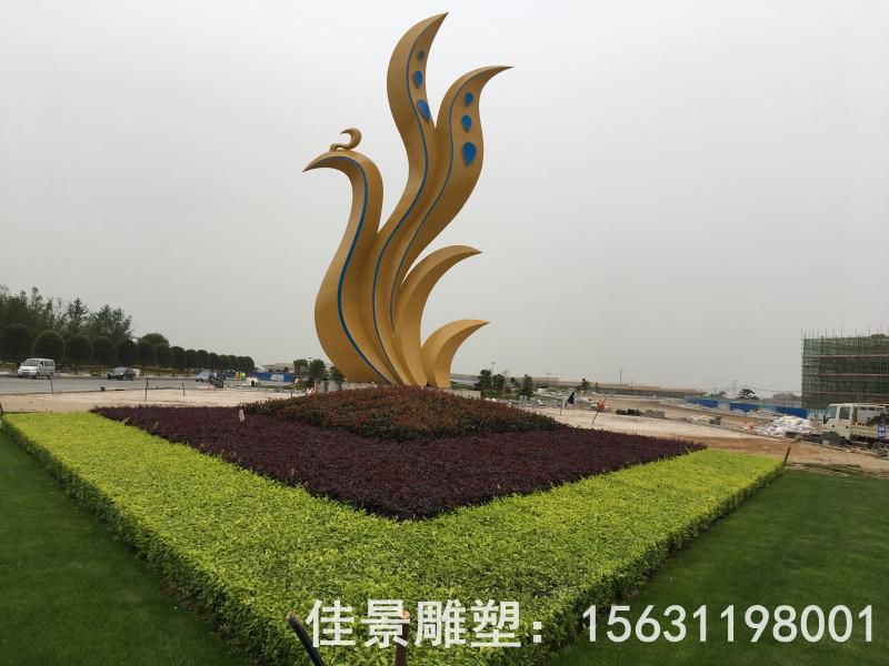 不锈钢凤凰动物公园雕塑