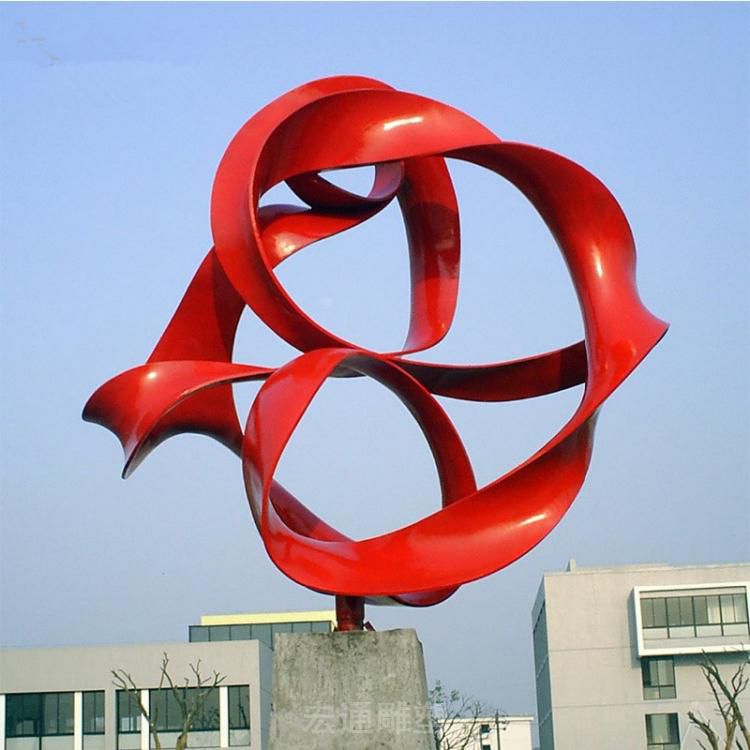 彩绘不锈钢城市标志雕塑