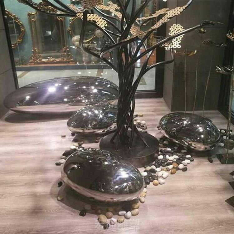 不锈钢镜面景观商场雕塑