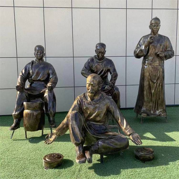 中医药人物标志铜雕