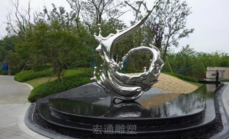 镜面标志不锈钢抽象雕塑