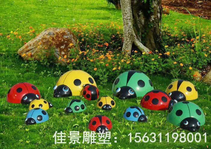 七星瓢虫不锈钢抽象雕塑