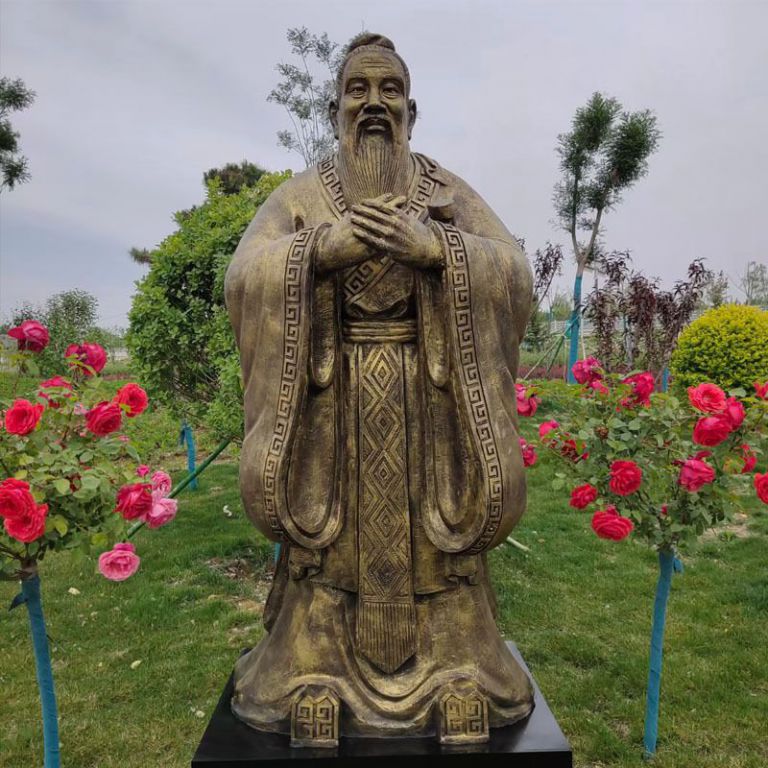 教育家孔子抽象城市铜雕