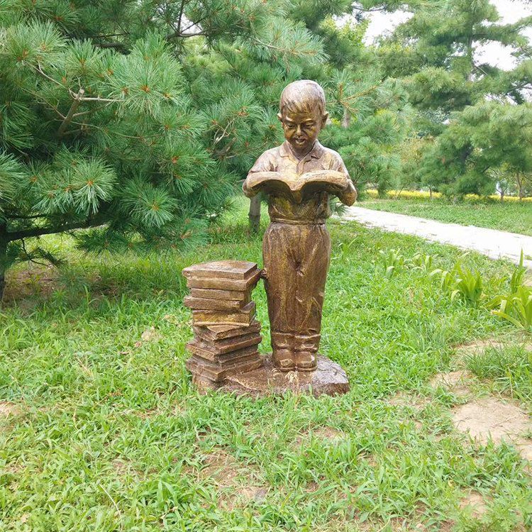 看书小男孩别墅铜雕