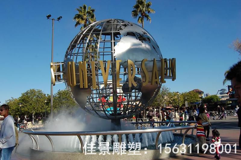 不锈钢广场地球仪镂空雕塑