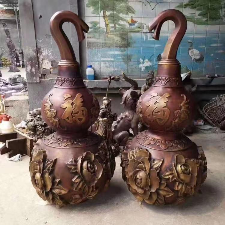 招财葫芦抽象小品铜雕