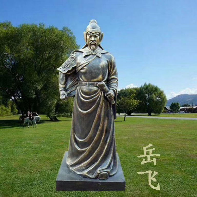古代将军岳飞景观铜雕