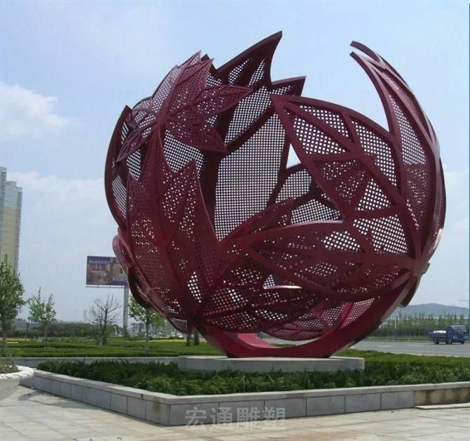 不锈钢枫叶景观庭院雕塑