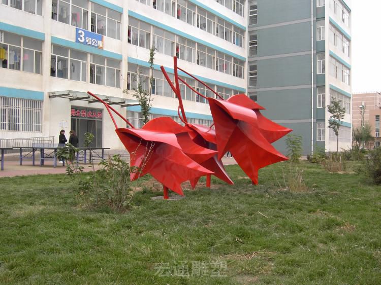不锈钢枫叶景观园林雕塑