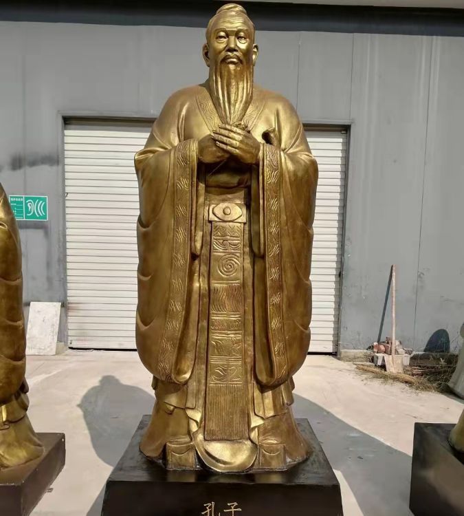 先师孔子商场人物铜雕