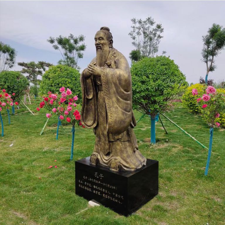 先师孔子庭院人物铜雕