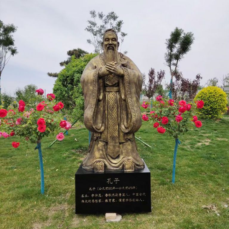 先师孔子小区人物铜雕