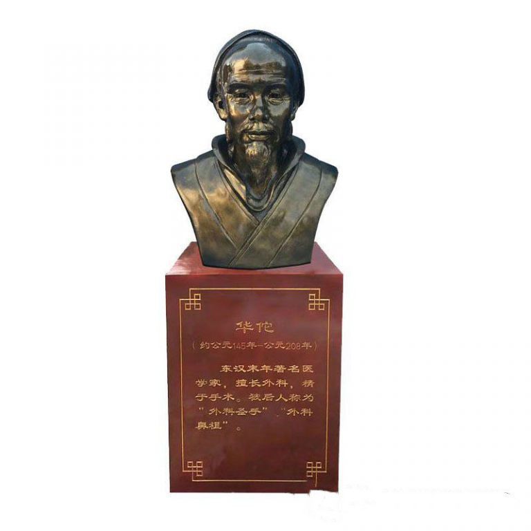 古代名医华佗园林铜雕