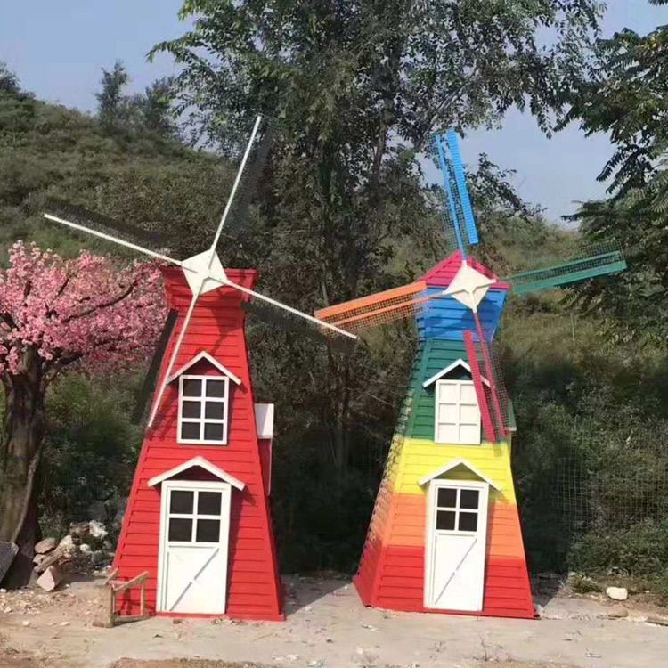 不锈钢风车标志雕塑