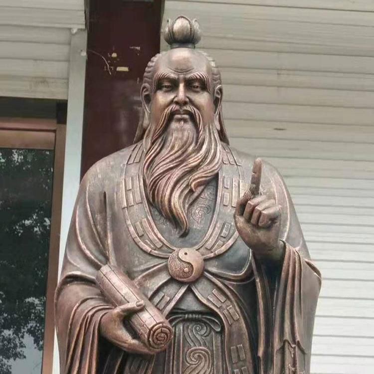 青铜人物老子景观铜雕