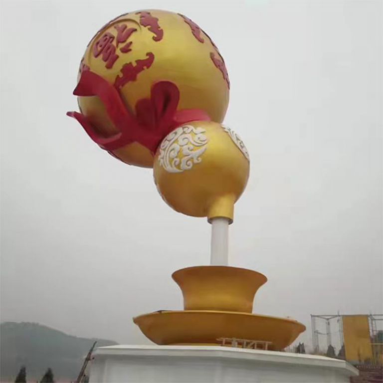 葫芦喷泉标志景观铜雕