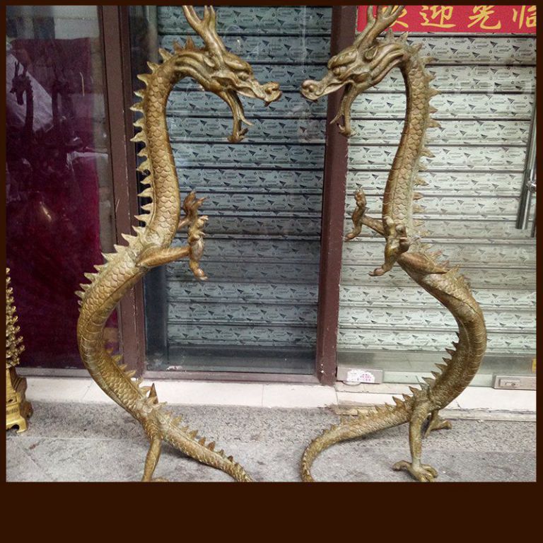 青铜龙校园动物铜雕