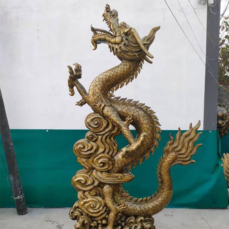 青铜龙标志景观铜雕
