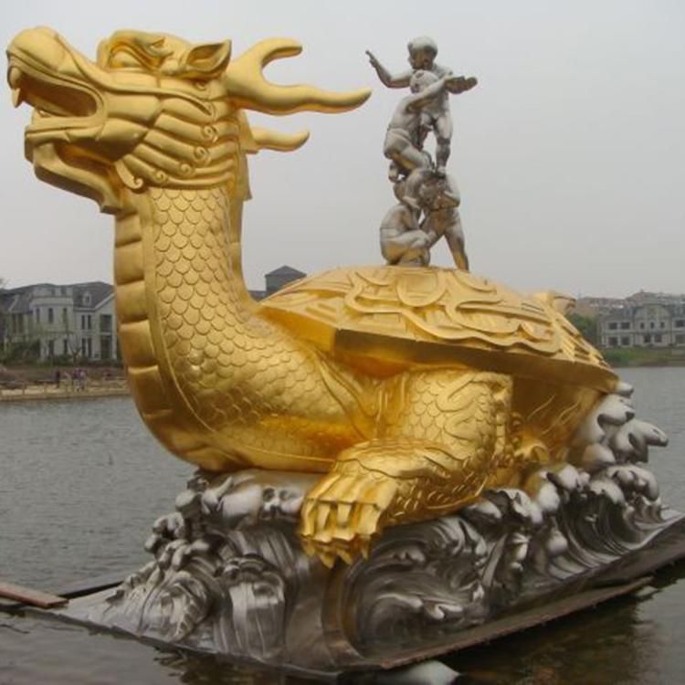吉祥龙龟园林景观铜雕