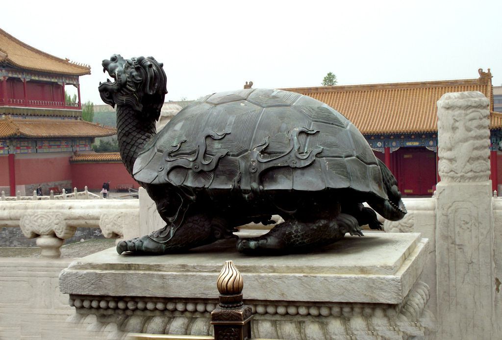 吉祥龙龟公园景观铜雕