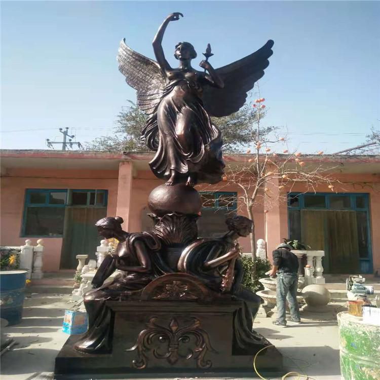 广场女神人物景观铜雕
