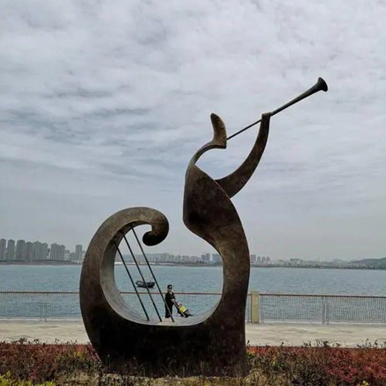抽象标志景观铜雕