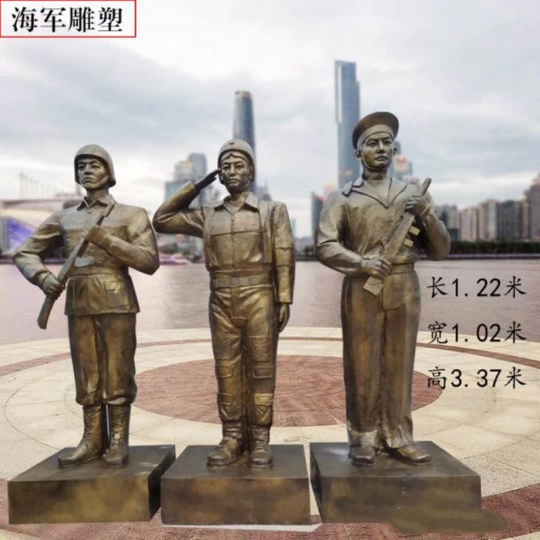 海军户外人物景观铜雕