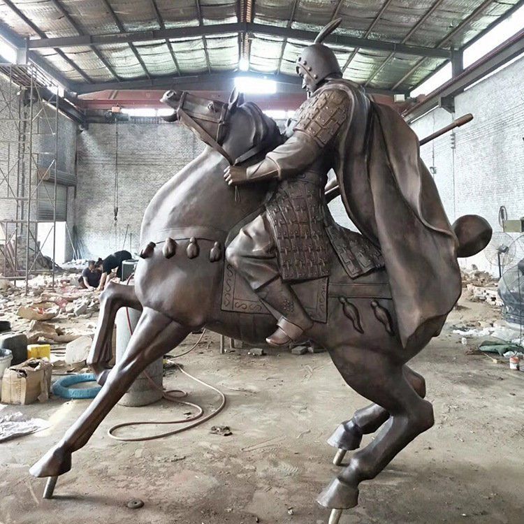 骑马将军人物景观铜雕