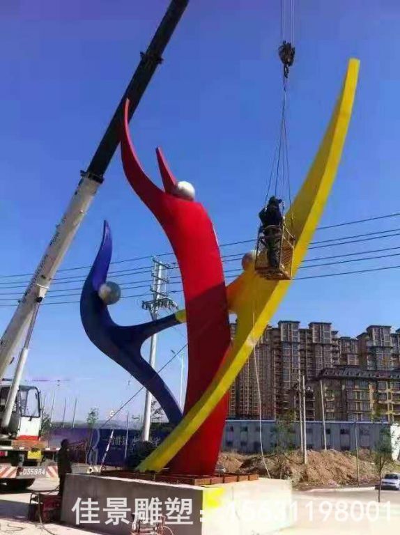 抽象人物街边不锈钢雕塑
